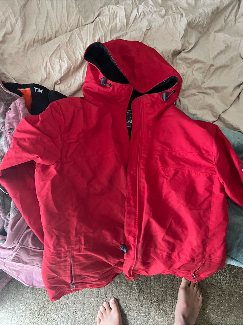 Pacific Trail Red Hooded Ski Jacket